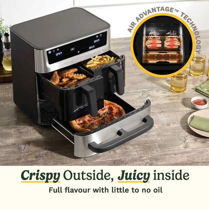 13.6L Tri Zone Air Fryer & Oven – 3 Cooking Zones, Pizza Drawer & PFAS-Free
