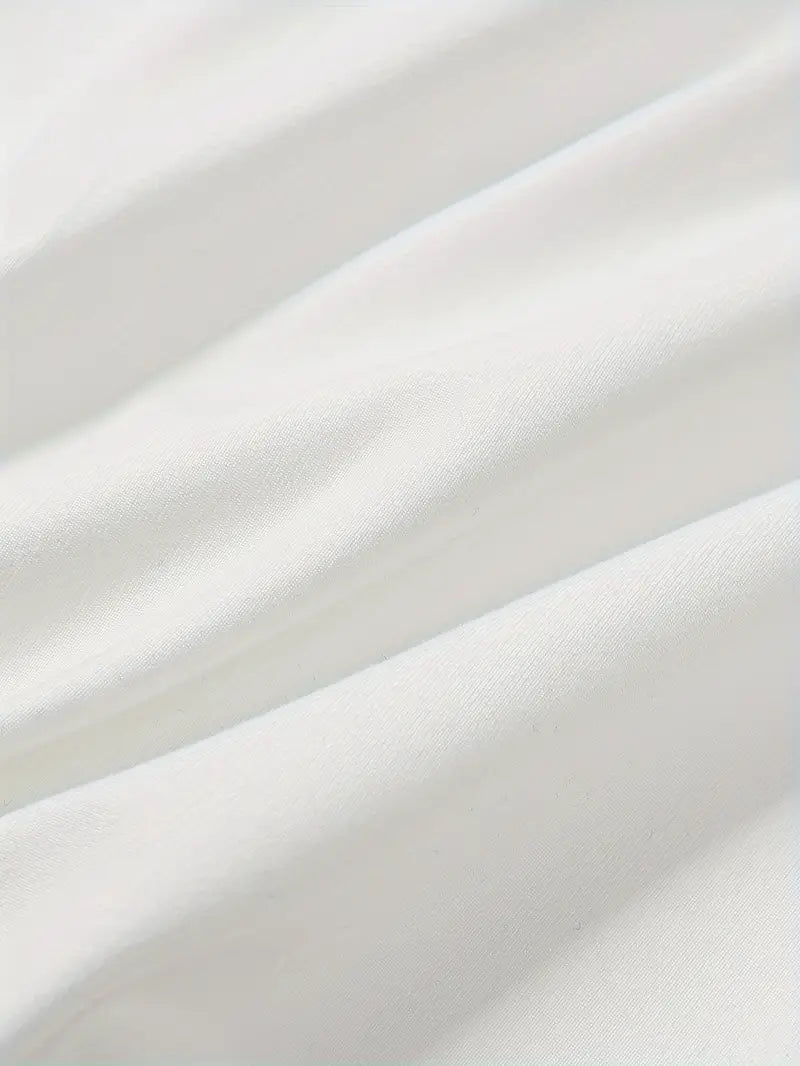 Hvid T-shirt til mænd med korte ærmer