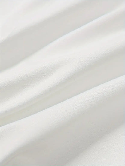 Hvid T-shirt til mænd med korte ærmer