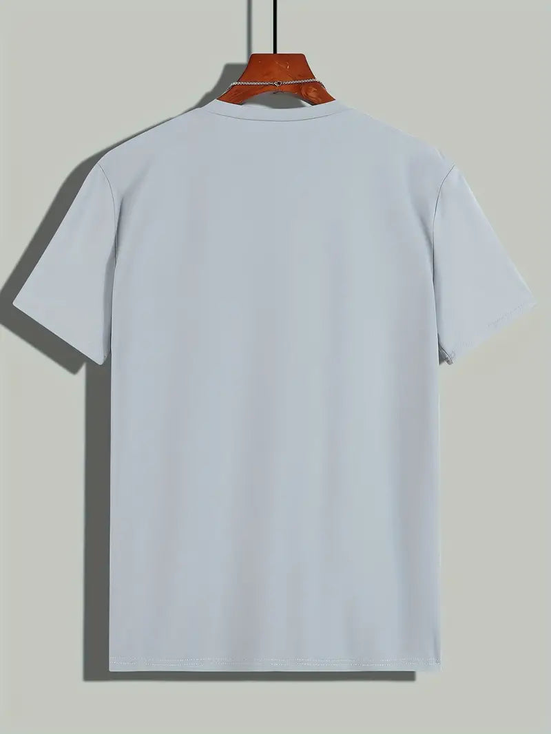 Hvid T-shirt til mænd med korte ærmer