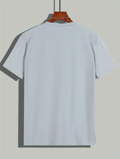 Hvid T-shirt til mænd med korte ærmer