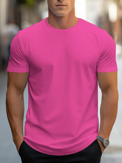 Hvid T-shirt til mænd med korte ærmer