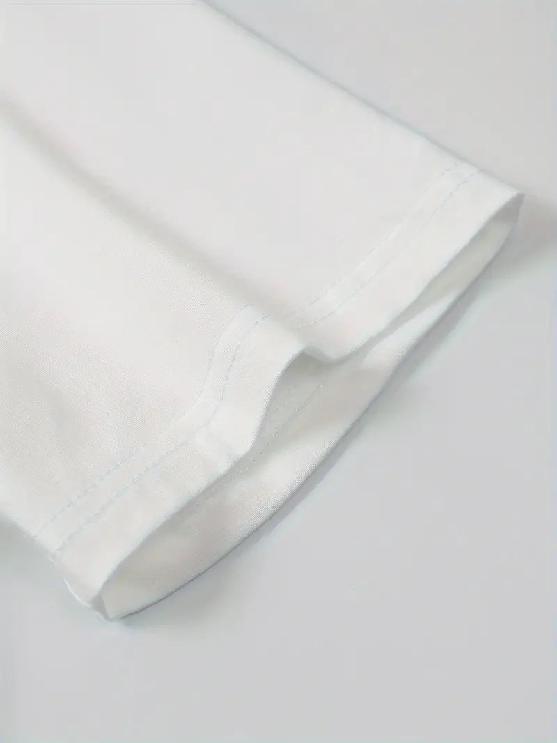 Hvid T-shirt til mænd med korte ærmer