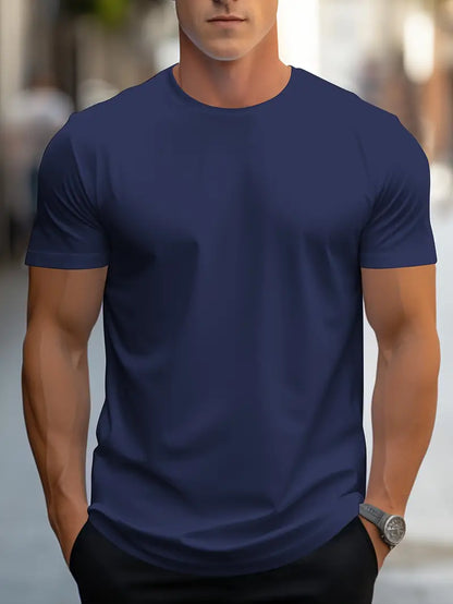 Hvid T-shirt til mænd med korte ærmer