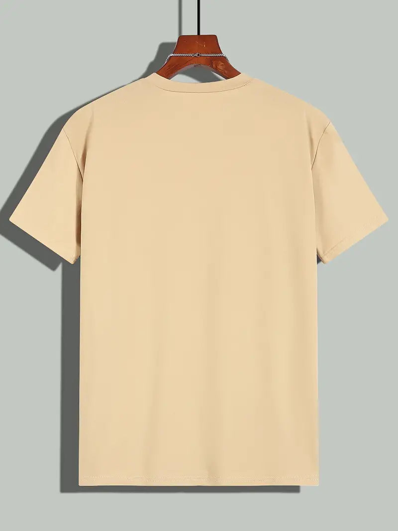 Hvid T-shirt til mænd med korte ærmer