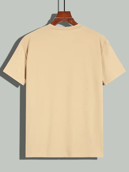 Hvid T-shirt til mænd med korte ærmer