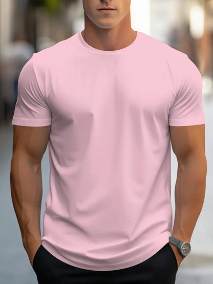 Hvid T-shirt til mænd med korte ærmer