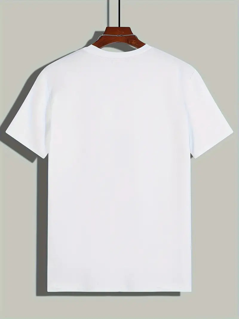 Hvid T-shirt til mænd med korte ærmer