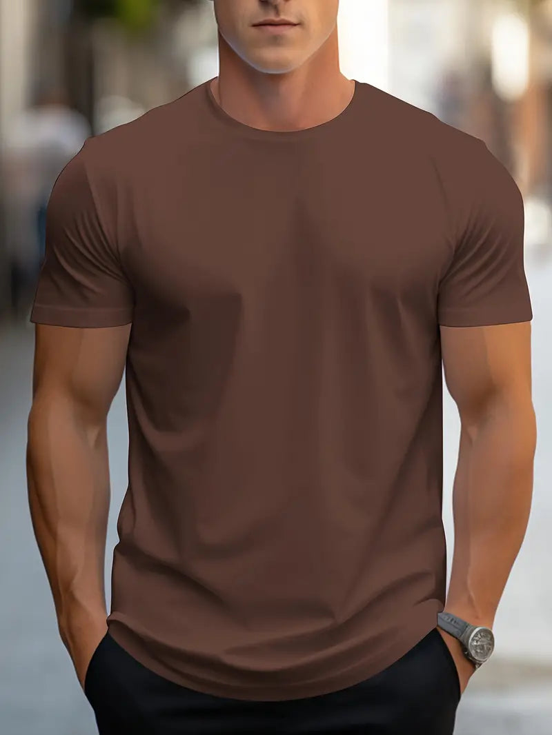 Hvid T-shirt til mænd med korte ærmer