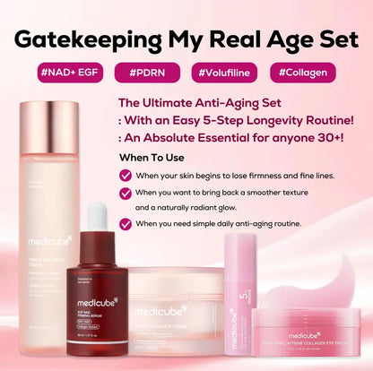 5-Piece PDRN & Collagen Skincare Set – NAD+, EGF & Volufiline Firming Care