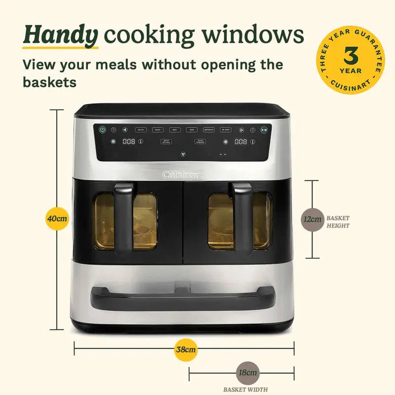 13.6L Tri Zone Air Fryer & Oven – 3 Cooking Zones, Pizza Drawer & PFAS-Free